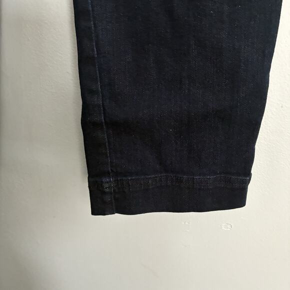 VINTAGE Y2K Ralph Lauren Denim Capris Dark Blue Rinse Wash button front Size 4 - Picture 5 of 10